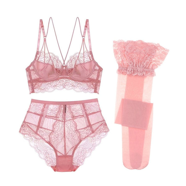 Breathable bra and panty set bra+panties