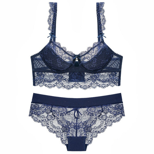 bra and  lace plus size lingerie set