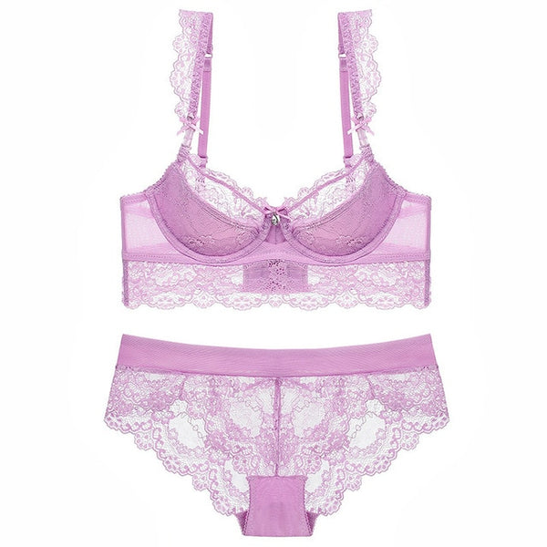 bra and  lace plus size lingerie set