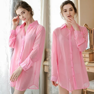 Long Tops Chiffon Blouses