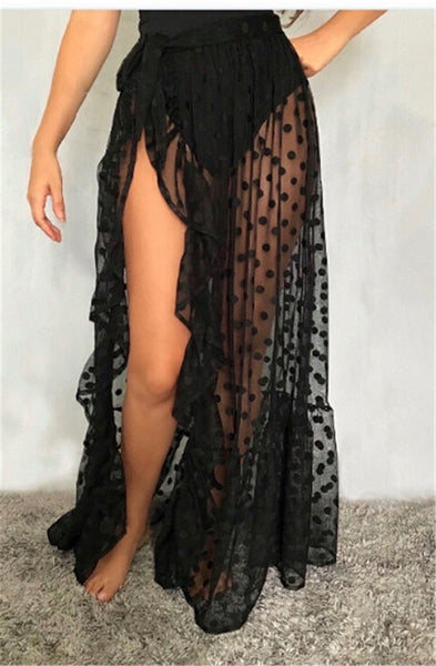 Women Mesh Sheer Beach Bikini Cover Ups