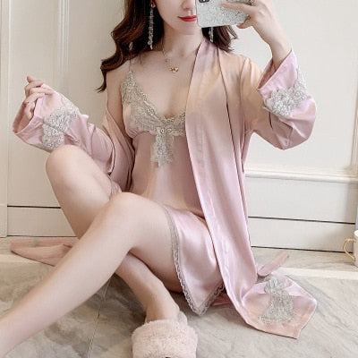 Night Set Dressing Gown Lounge Set