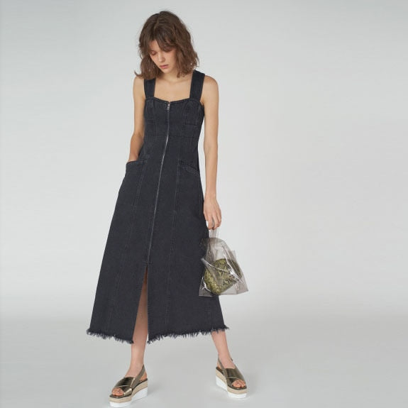 Denim High Waistline Dress