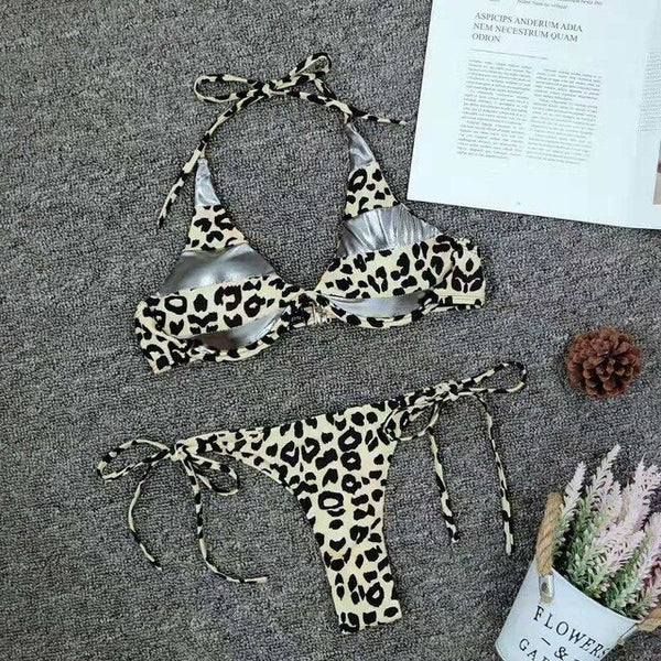 bathing suit women halter triangle micro bikini swimwear female