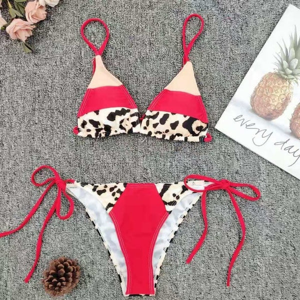 bathing suit women halter triangle micro bikini swimwear female