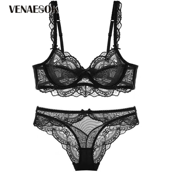 Women Bra and Panties Sets Embroidery Lingerie Set