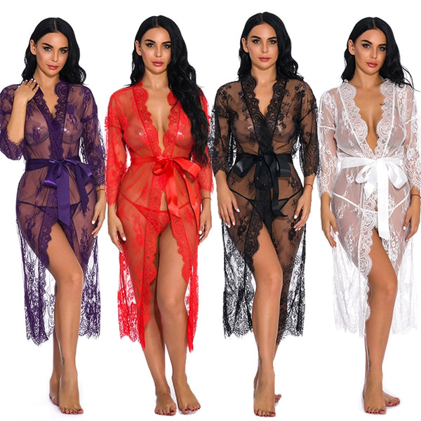 Babydoll Sheer Cover Up Dress with Satin