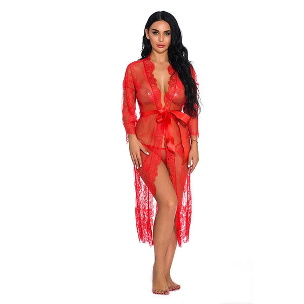 Babydoll Sheer Cover Up Dress with Satin