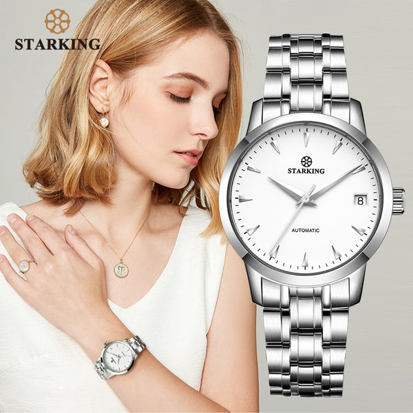 Classic Women Simple Watch Automatic Stainless Steel