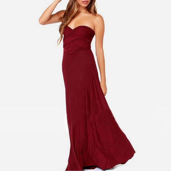 Red Dress Bandage Long Dress