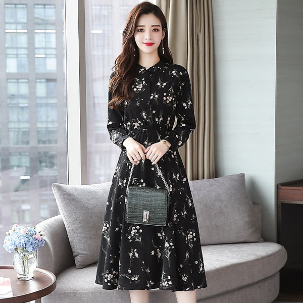 Elegant Women Party Long Sleeve Dress