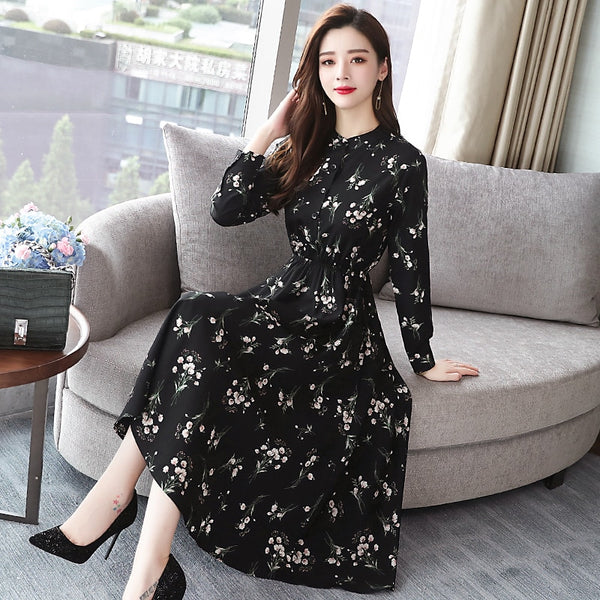 Elegant Women Party Long Sleeve Dress