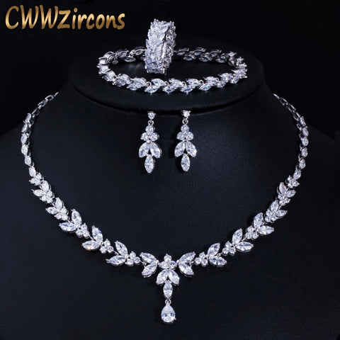 Earrings Ring and Bracelet Wedding Bridal Jewelry Sets